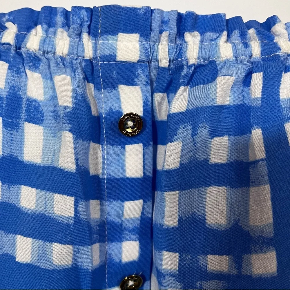 Lilly Pulitzer Blue Check Sleeveless Top - Picture 4 of 11